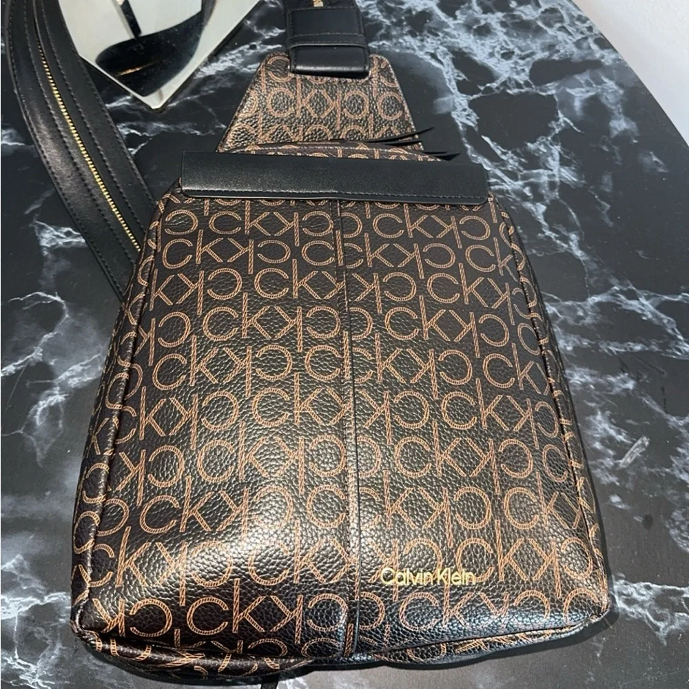 Calvin Klein Bag Millie Logo Sling CK Backpack PU Leather AUTHENTIC
